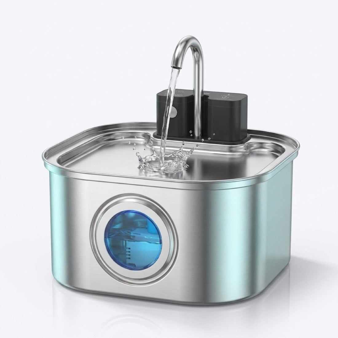 KaiShine wireless stainless-steel cat water fountain